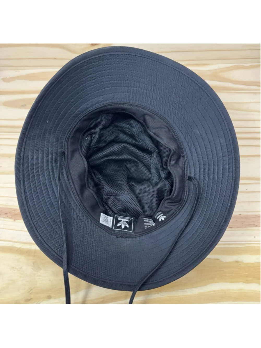NEW Adidas Hat Cap Mens L Black Trefoil Climacool Boonie Bucket Wide Brim Hiking